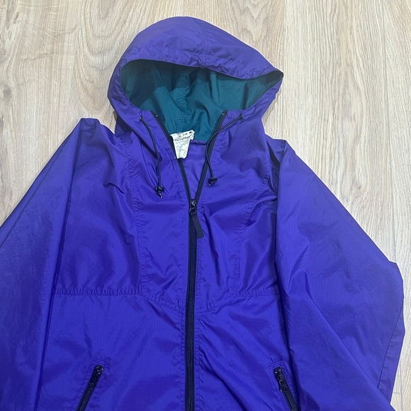 Vintage 90s Helly Hansen Windbreaker Jacket Women's Small - Purple Green Outdoor - Picture 6 of 7